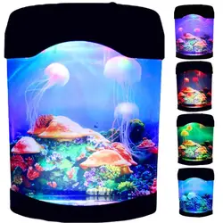 Jellyfish Lamp LED Color Changing Aquarium Bedside Multicolor Lighting Lights Relaxing Mood Birthday Gift Decoration