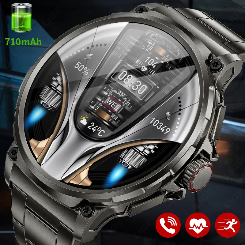 

LIGE 710MAH Large Battery Smart Watch Men Outdoor Sports Fitness Bluetooth Call Bracelet Heart Rate Tracker 2024 Smartwatch Gift