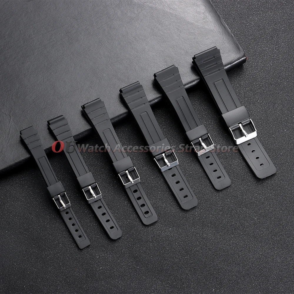 Versatile Silicone Rubber Watch Strap, Multiple Sizes Available