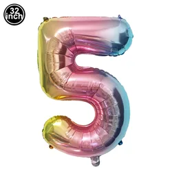 Celebratory Number 0 Jumbo Balloons - Multicolor 32 - Inch Party Decor - Other (Neon)