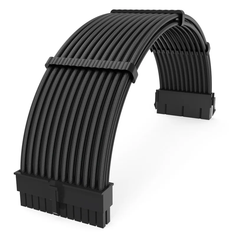 Premium Black Motherboard ATX 24Pin PCI-E GPU 8Pin 6+2 Pin CPU 8Pin EPS 4+4-Pin GPU 6+2PinExtension Cable with Free Cable Combs