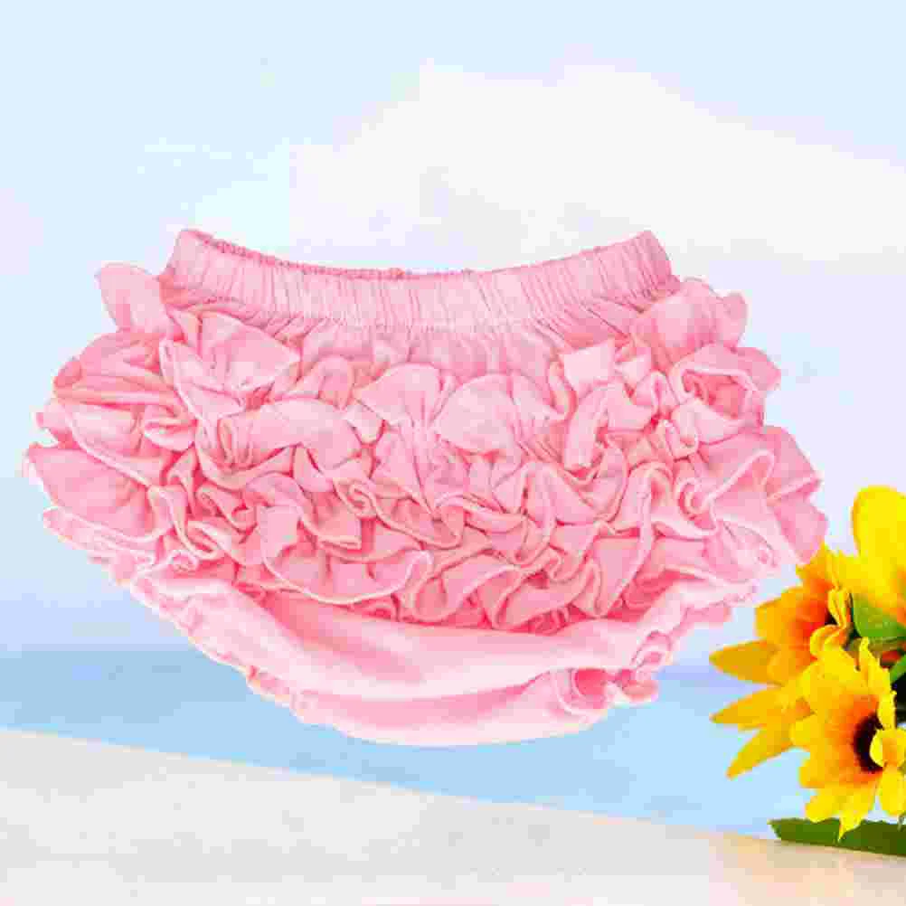 

Baby Girl Ruffle Lace Pure Cotton Panties Diaper Cover for Halloween Size L(Red)