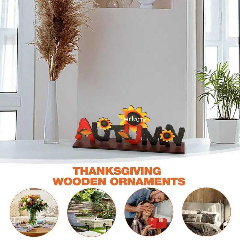 

Деревянный подвесной стол с орнаментом на День Благодарения