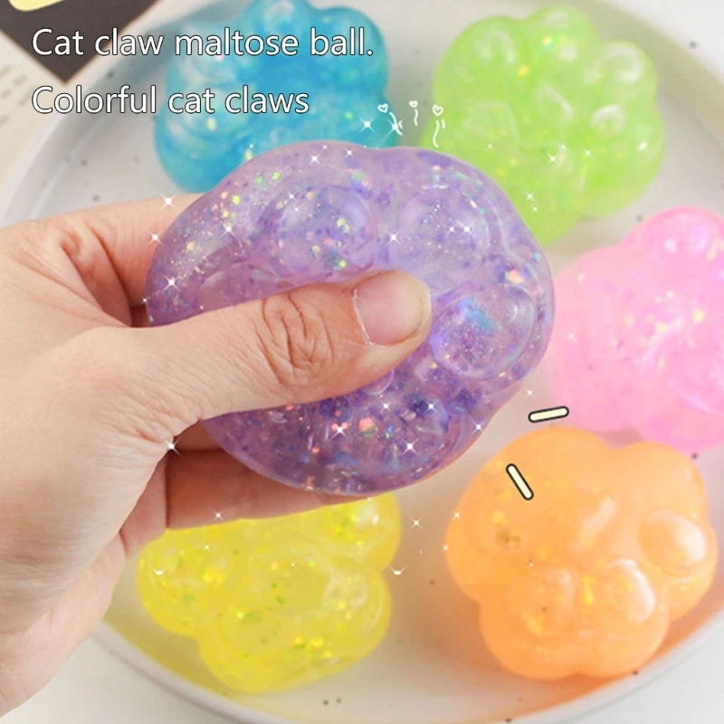 

Squishy TPR Balls Anti-Stress Toy Cats Paw Soft Stretchy Toy Handsqueeze Toy Children Novelty Practical Joke Props