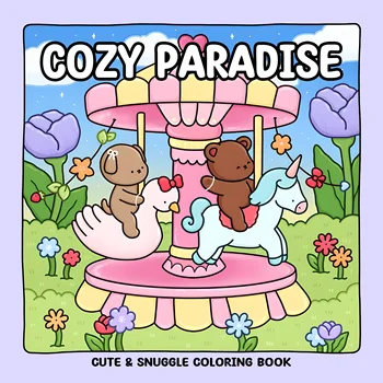 COZY PARADISE Bold-easy Patterns Coloring Book for Adults Cute Drawing Book Perfect Gift for Party and Birthday 1