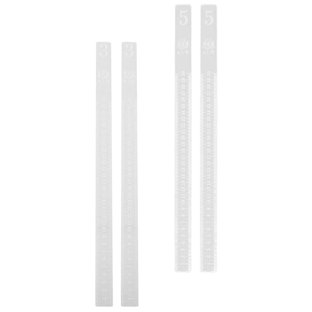 

2 pairs of Acrylic Baking Ruler Rolling Pin Guides Kitchen Measuring Dough Strips