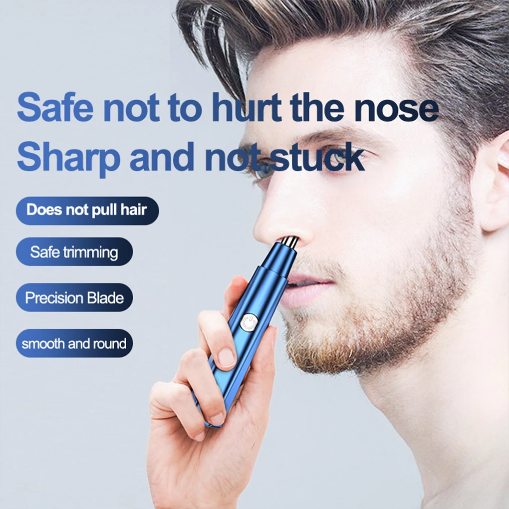 2 in 1 Electric Nose Hair Clipper Rechargeable Multi-kinetic Shaving Unisex Fully Automatic Washable Shaving Nose Trimmer_voghion.com