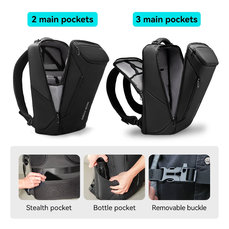 MARK RYDEN Multifunctional 15.6 inch Laptop Backpack Men Wholesale COMPACTO PRO Water Repellent 2