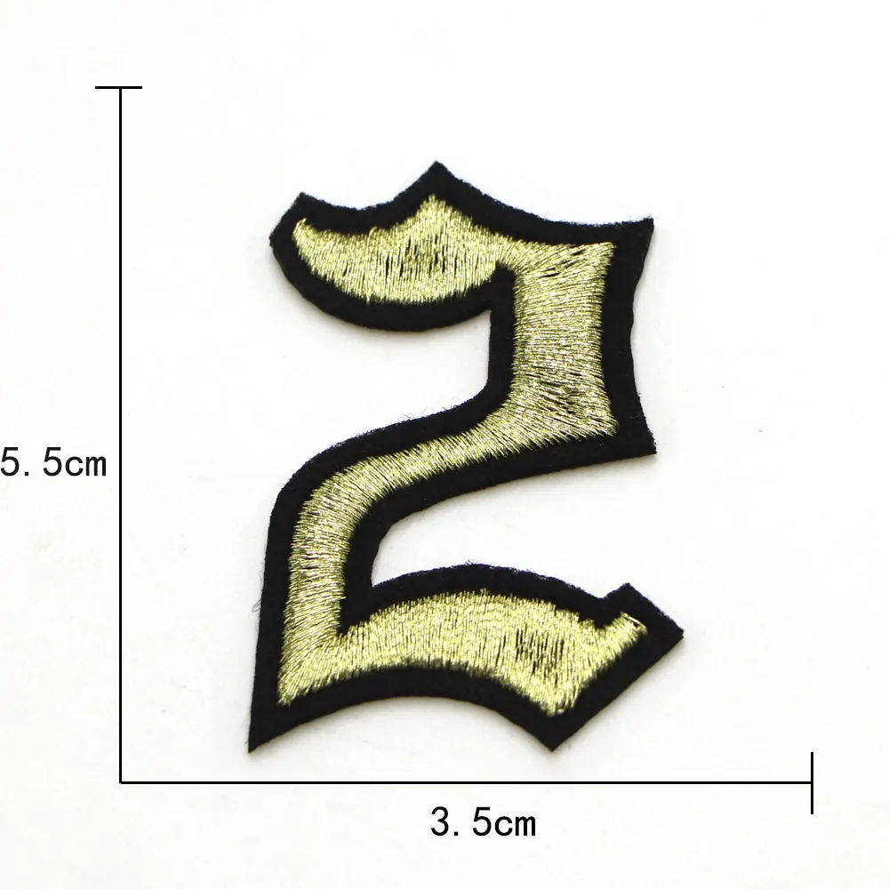 1pc schwarz rot alte Nummer 0-9 gestickte Buchstaben Patches Aufkleber Eisen auf Patch Applique DIY Nähen Kleidung Abzeichen auf Kleid – Detail 6