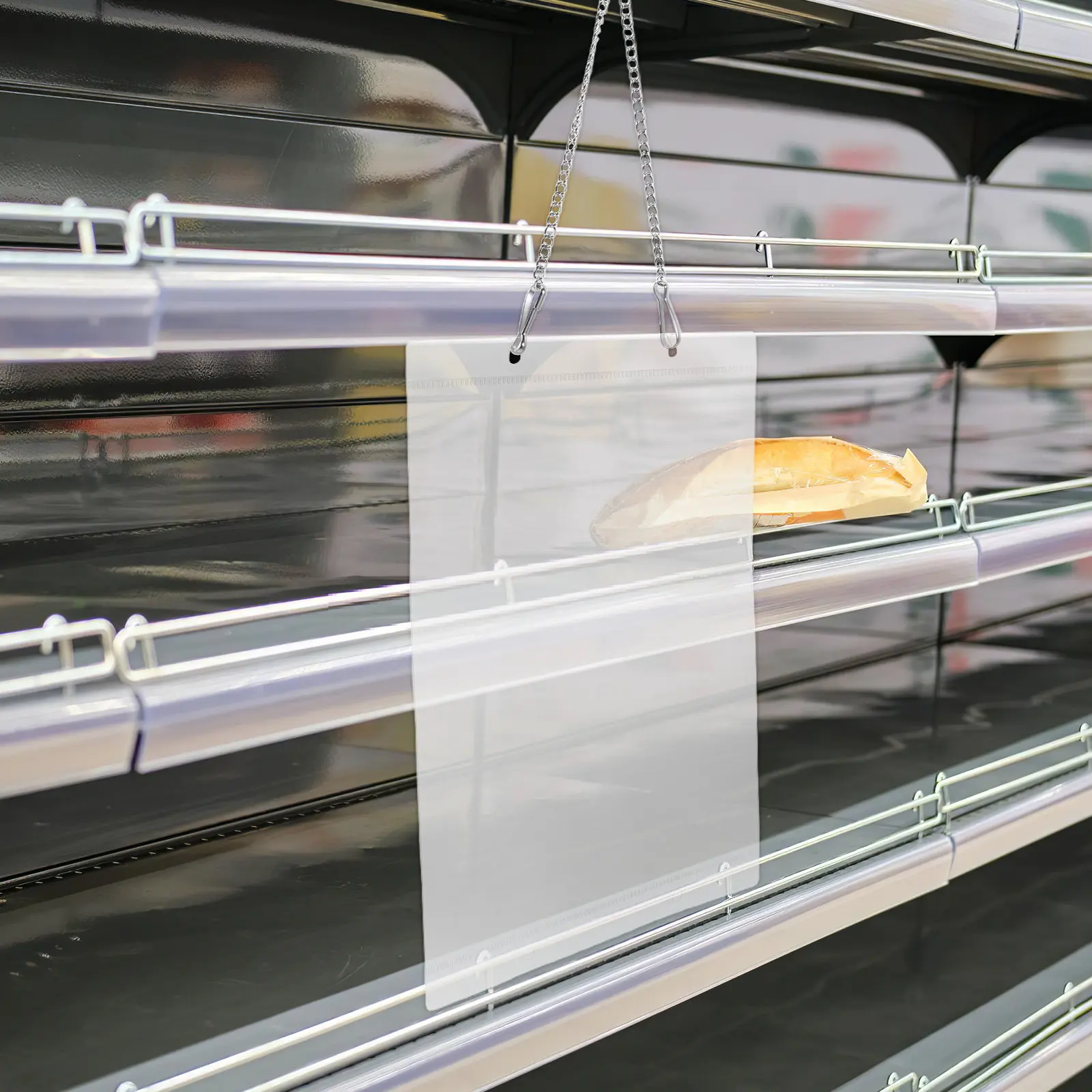 1 세트 투명 가격표 표시 가방 A5 측면 삽입 라벨 홀더 걸이형 정리함 슈퍼마켓 포스터 걸이형 디스플레이 포켓