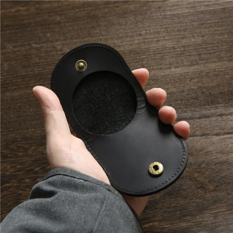 Women's Small Genuine Leather Coin Wallet Children Mini Purses Hasp Money Clip Clutch Hobo Bags Men Gift Pouch New Manual Craft