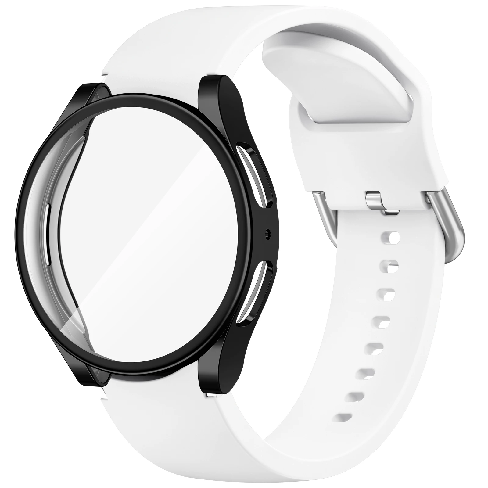 Enhanced Protective TPU Case with Silicone Strap for Galaxy Watch - Premium 40mm/44mm Band and Screen Bumper Cover