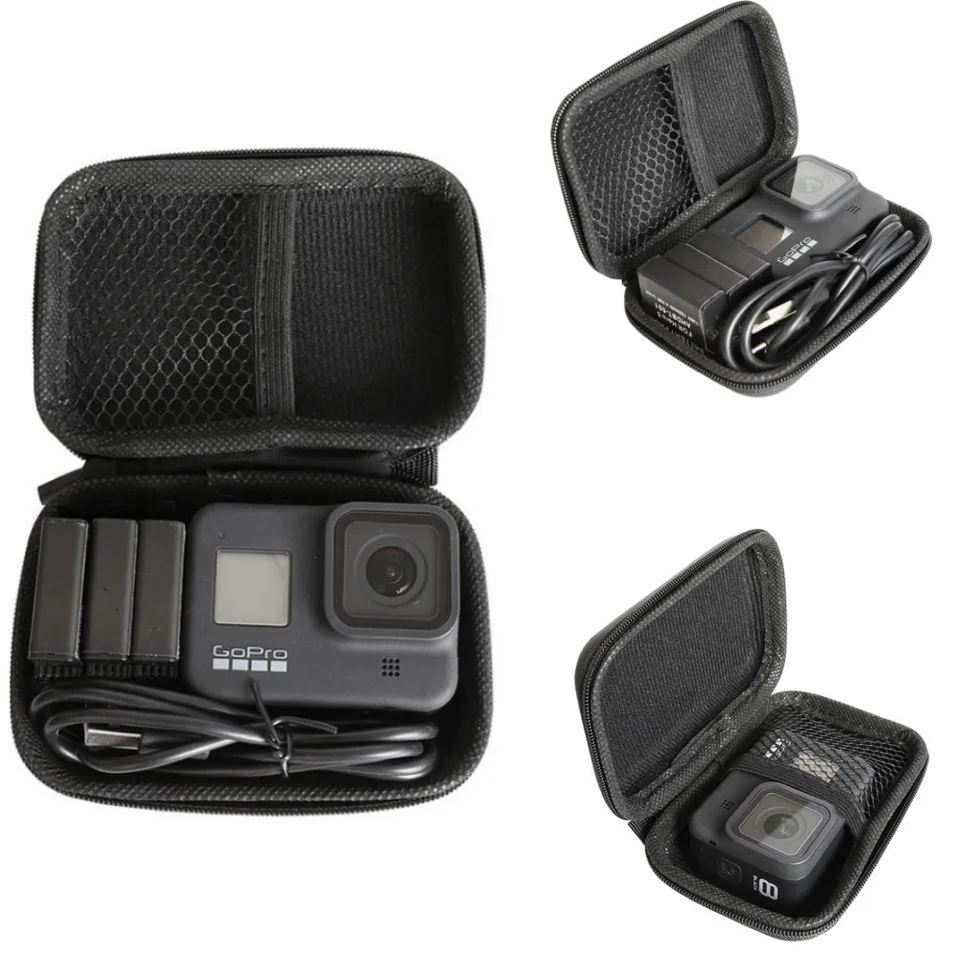 HSU Mini custodia per GoPro Hero 11/10/9/8/7/6/5/4/3, borsa da trasporto portatile per videocamere d'azione