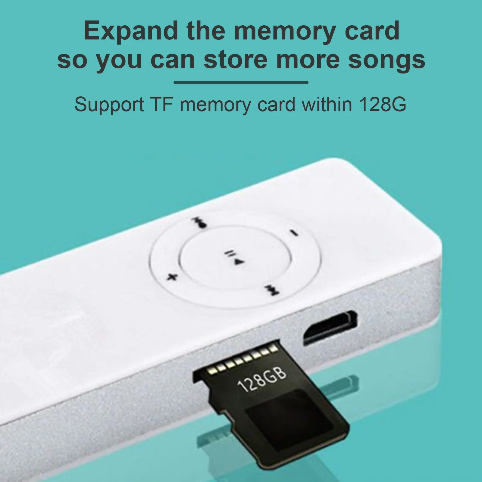 New Portable USB MiNi MP3 Player External Music Playback Support 128GB MicroSD TF Card Outdoor Button Portable Mp3 Walkman