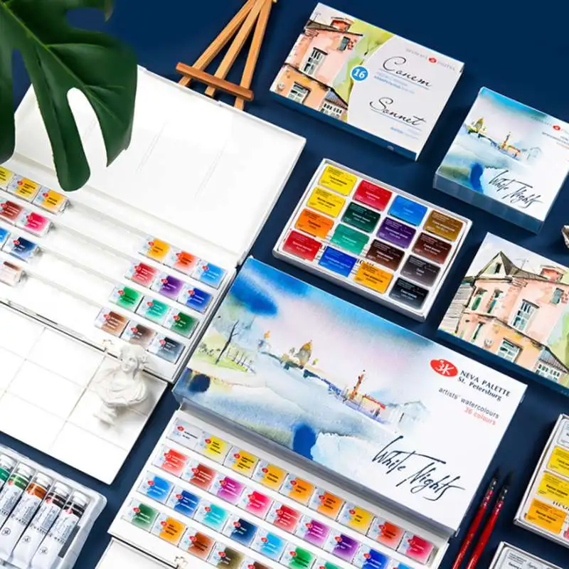 ホワイトナイト透明水彩ペイント,学生/アーティスト/絵画用の