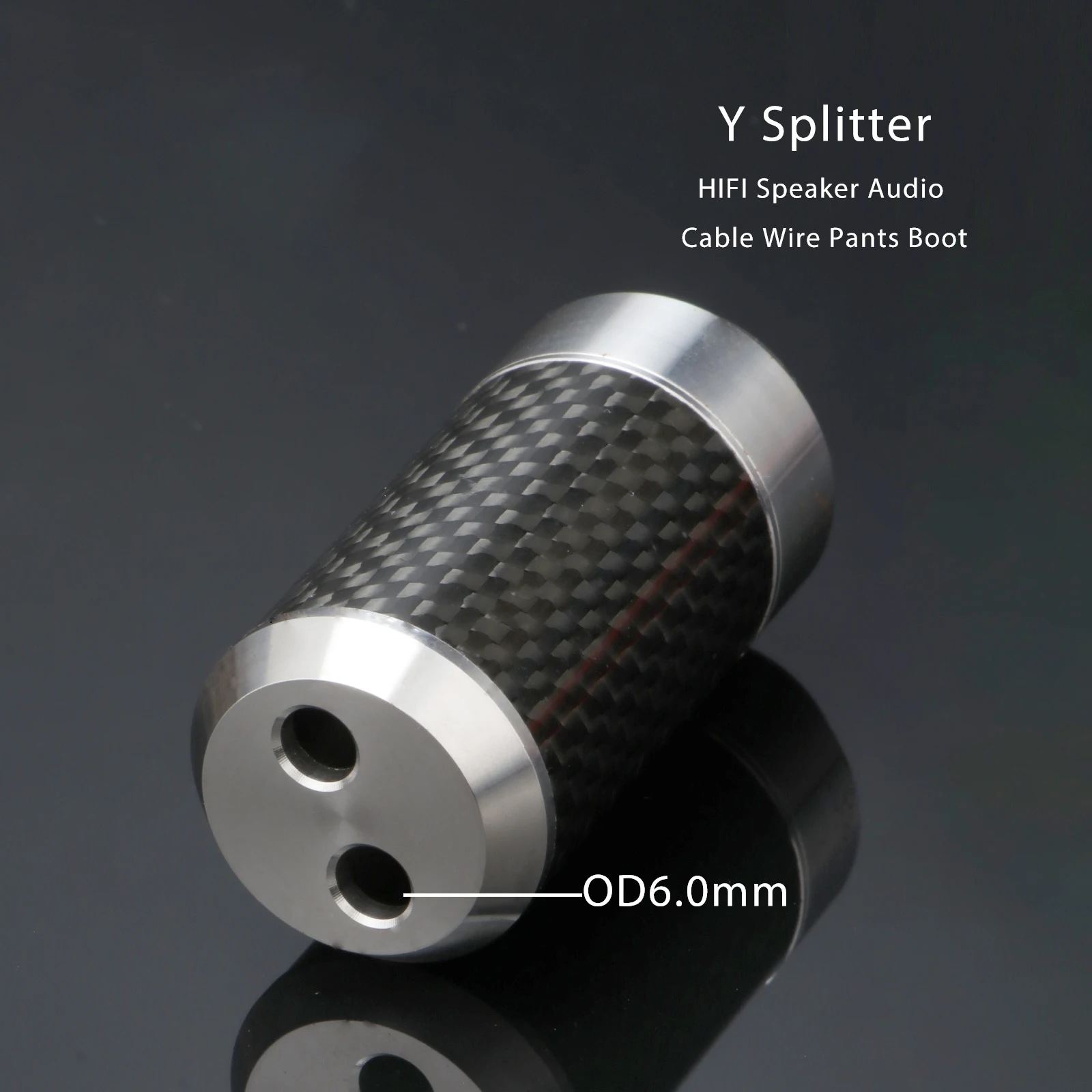 HIFI 오디오 SUS304 팬츠 Y 스플리터 1대2 스피커 9mm 스피커 케이블, 오디오 DIY 커넥터 블랙 케이블 와이어 부츠