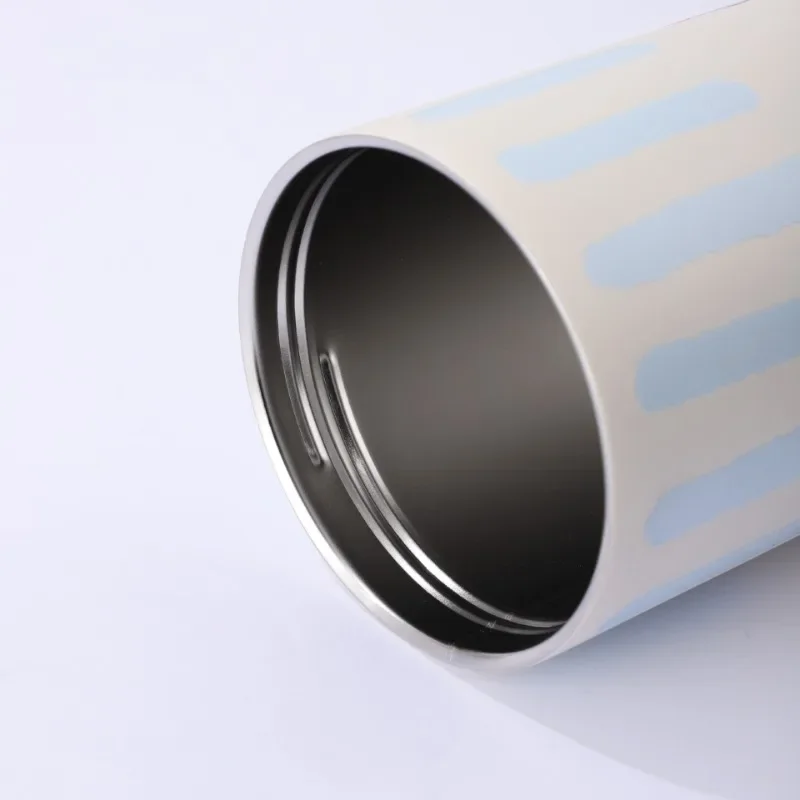 900ML Cute Insulated Tumbler Coffee Cup For Girls 316 Stainless Steel Thermo Bottle Travel Mug Vacuum Flask With Handle Straw