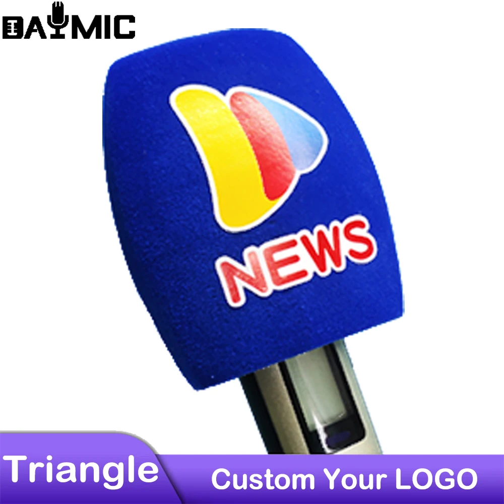 Triangle Microphone Foam Cover Custom Your Logo Good Quality Printlogo