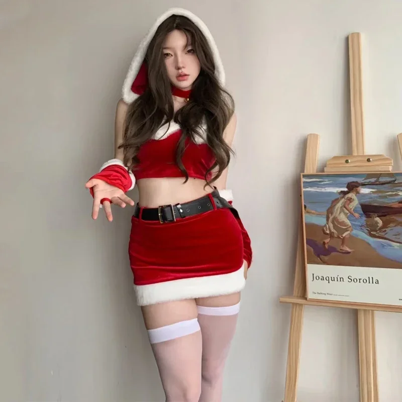 Hot Christmas Outfit Super Sexy Santa Cosplay Costumes For Women Holiday  Party Club Performance Photoshooting Seductive Tempting