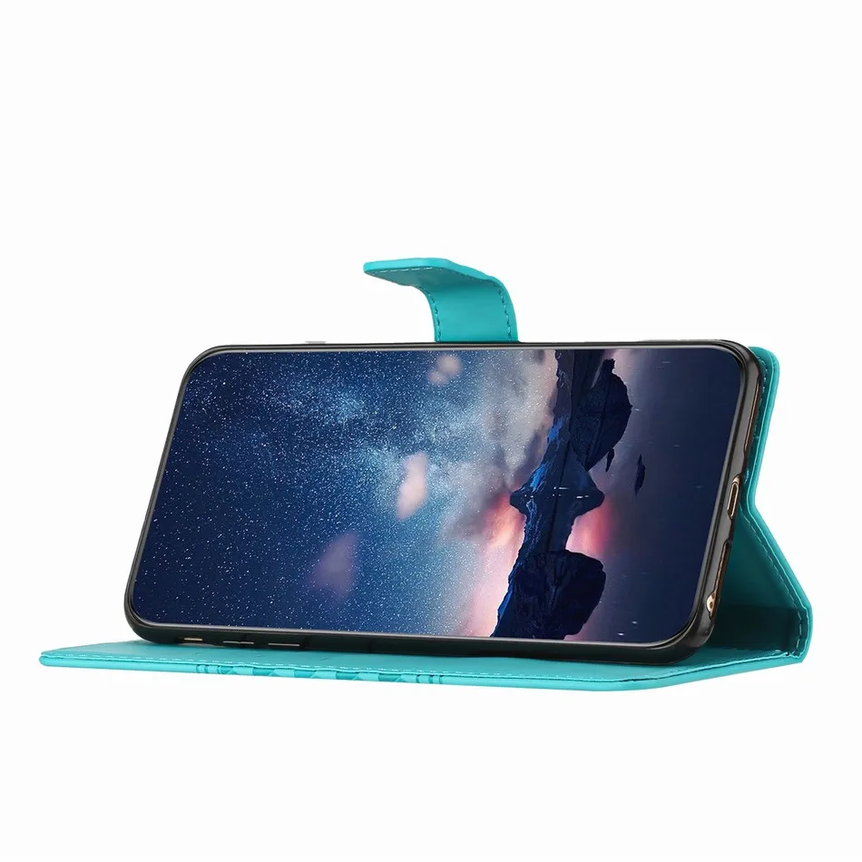 Flip Wallet Case For Huawei Honor 10 Lite 9S Y5P Y6P P40 P30 P20 Pro P10 P9 P8 Lite P Smart Simple Color Coque P17D