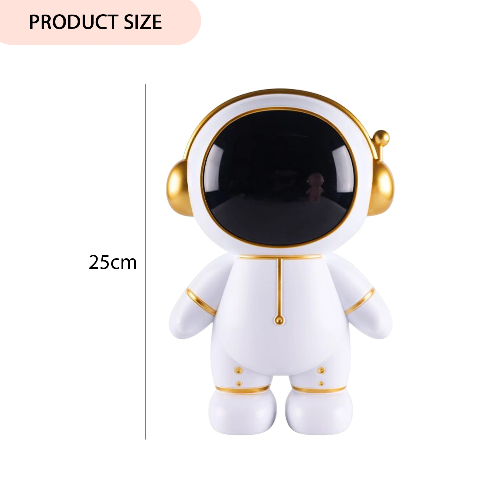 Creative Spaceman Piggy Bank Unbreakable Kids Children Money Coin Saving Cartoon Toy Creative DIY Light String Night Lamp Decor 6