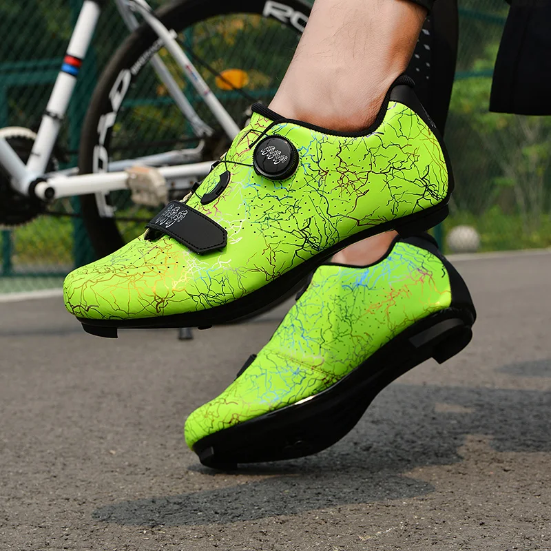 Men SPD Speed Bicycle Sports Shoes Self-Locking Road Bottom Scooter Shoes Lightweight MTB Mountain Bottom Off-Road Cycling