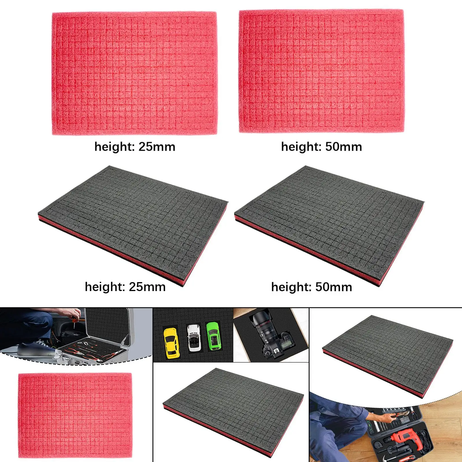 Tool Box Foam Universal 15.75x11.81inch Shadow Insert Cushion Liner Sheet for Jewelry Drawer Transporting Game Boxes Crafts Tool Box Foam Universal 15.75x11.81inch Shadow Insert Cushion Liner Sheet for Jewelry Drawer Transporting Game Boxes Crafts
