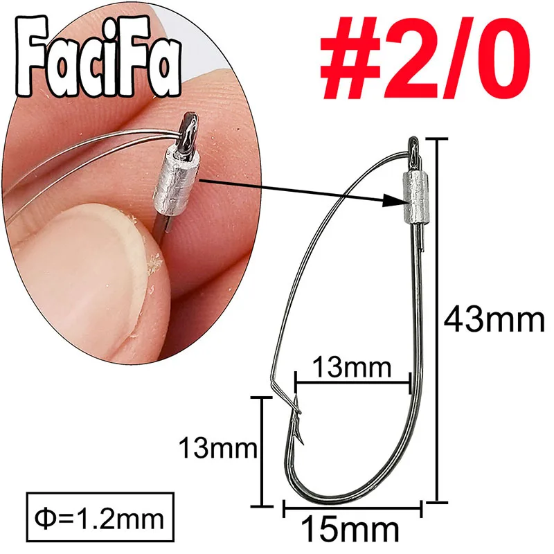 20pcs Weedless Barbed Fishing Hook Wacky Rig Hook Sizes 6-5/0 High Carbon  Steel Bass Single hook - AliExpress