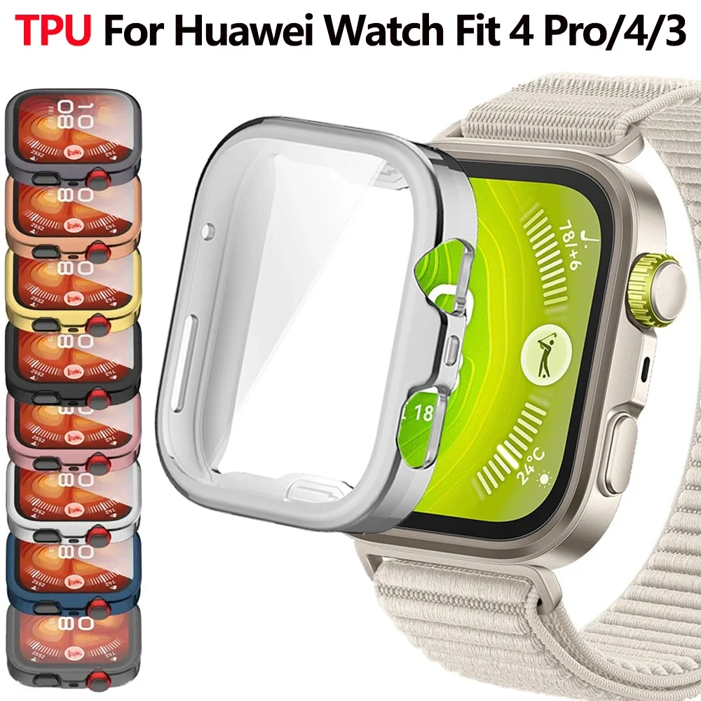 Premium Soft TPU Protective Case for Huawei Watch Fit Series – Enhanced Screen Guard & Bumper Shell Accessory