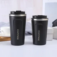 380/510ML Stainless Steel Coffee Mug Leak-Proof Travel Thermo Cup Vacuum Flask Insulated Office Cup Water Kettle Solid Color 5