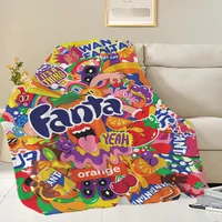 F-Fanta Logo Fashion Blanket Skin friendly comfort warm soft plush blanket suitable sofa living room office bedroom 1