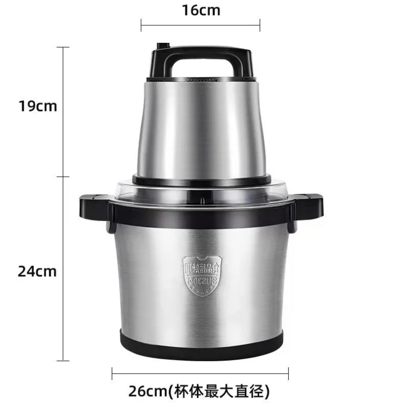 Commercial Electric 6L/10L Large Capacity Meat Grinder Household Meat Blender Stainless Steel Cooking Machine Pure Copper 3