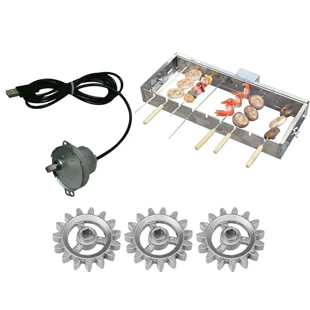 

Outdoor Kitchen BBQ Electric Motor Gears Picnic Grill Motor Rotary Frame Roast Bracket Barbecue Motor