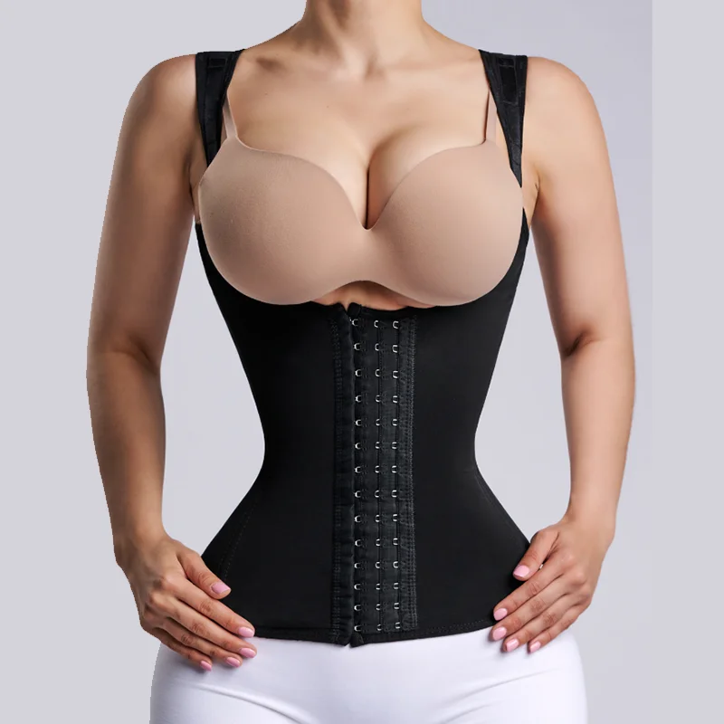 Waist Tummy Shaper Fajas Colombianas Double Compression Waist Trainer  Adjustable Zipper And Hook Eyes Bone Women Body Shaper Flat Belly Corset  230605 From 26,21 €