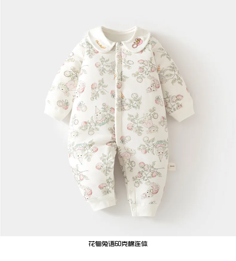 Baby-Strampler Herbst und Winter Neue Wattierte Babykleidung für Jungen aus Reiner Baumwolle Verdickter Warmer Einteiler Baumwollkleidung Baumwollmantel – Detail 10