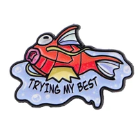 Cute Fish Enamel Pin Lapel Pins for Backpacks Cartoon Anime Brooches for Women Fashion Jewelry Accessories Friends Gift 5