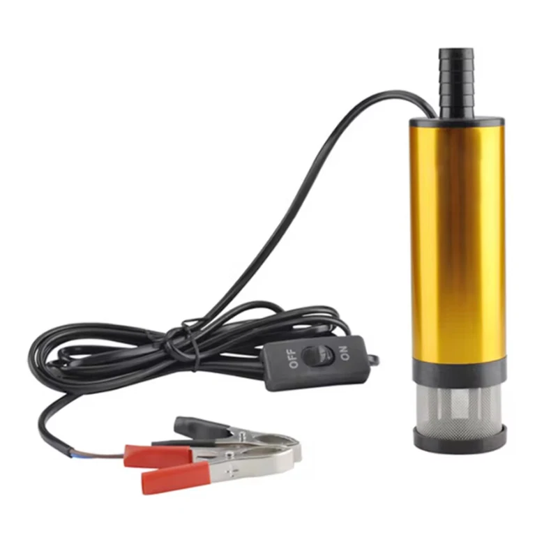 Submersible Pump 38/51MM Electric Car Oil Pump 12V For Pumping Diesel Oil Water Fuel Transfer 12L/min Aluminum Alloy Shell