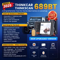 THINKCAR THINKSCAN 689BT Professional Car Diagnostic Tool CANFD DOIP Bi-directional ECU Coding 34 Reset Full System Obd2 Scanner 2