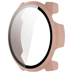 Premium Tempered Glass Smart Watch Protector Case for HAYLOU Watch 4S (Sakura Pink)