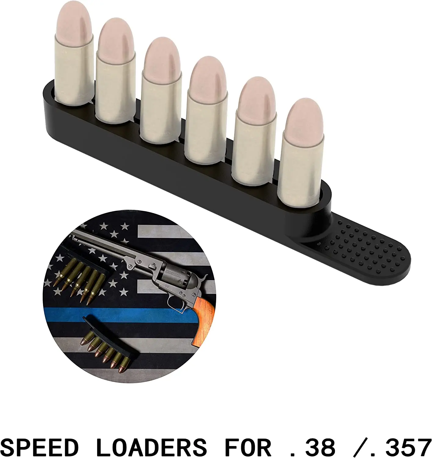 6pcs Speed Strips 6 Round Quick Device Bullets 6 Pack Speed Loaders Fit Holder Revolver For.38/.357 Caliber gun accessories