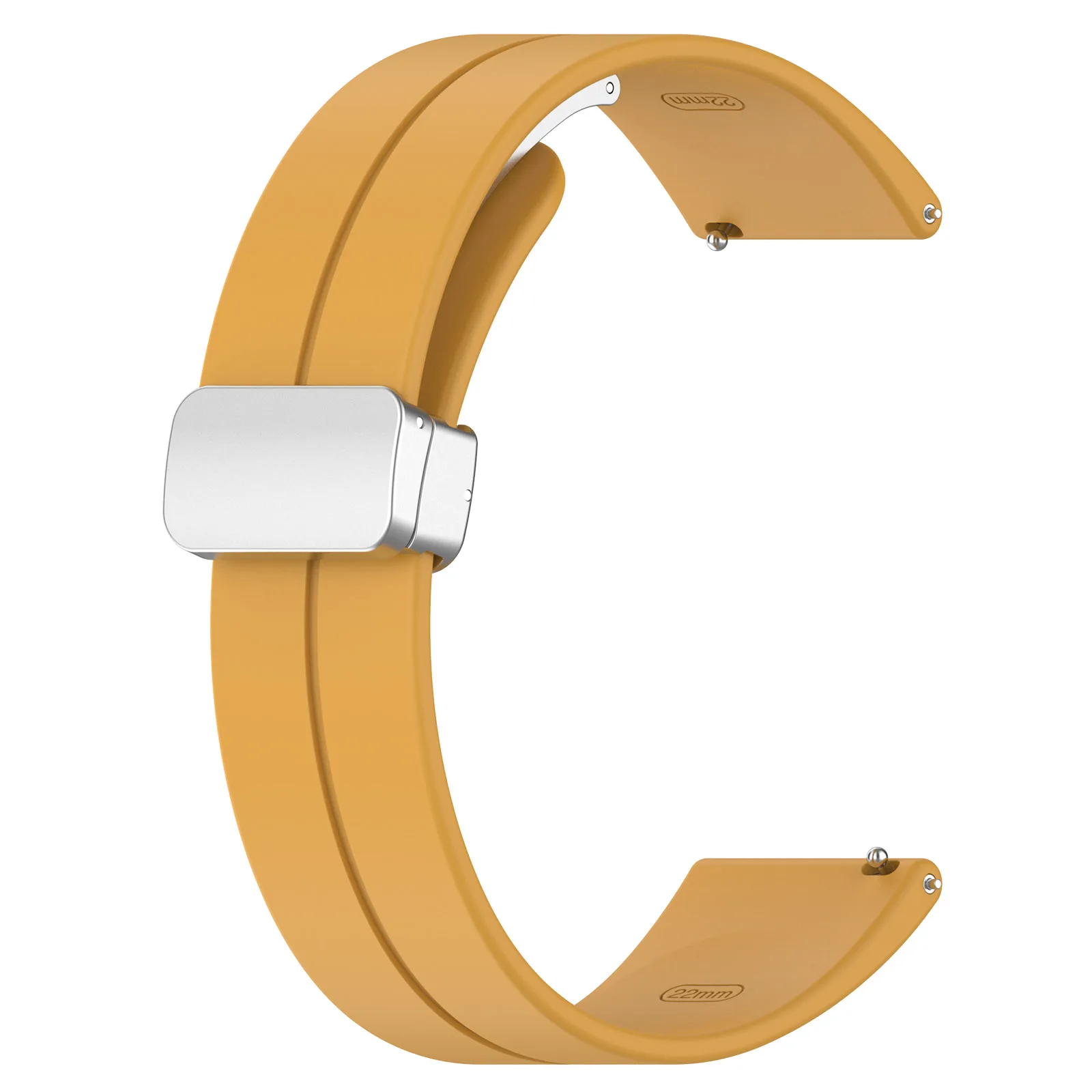 Silicone Magnetic Buckle Folding Strap Band, 20/22mm, Multiple Sizes