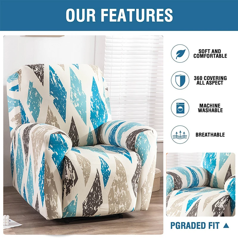 1/2/3 seat Recliner Cover stretch Couch Cover for Recliner  Sofa chair Cover for Kids, Pets, Dog and Cat 5