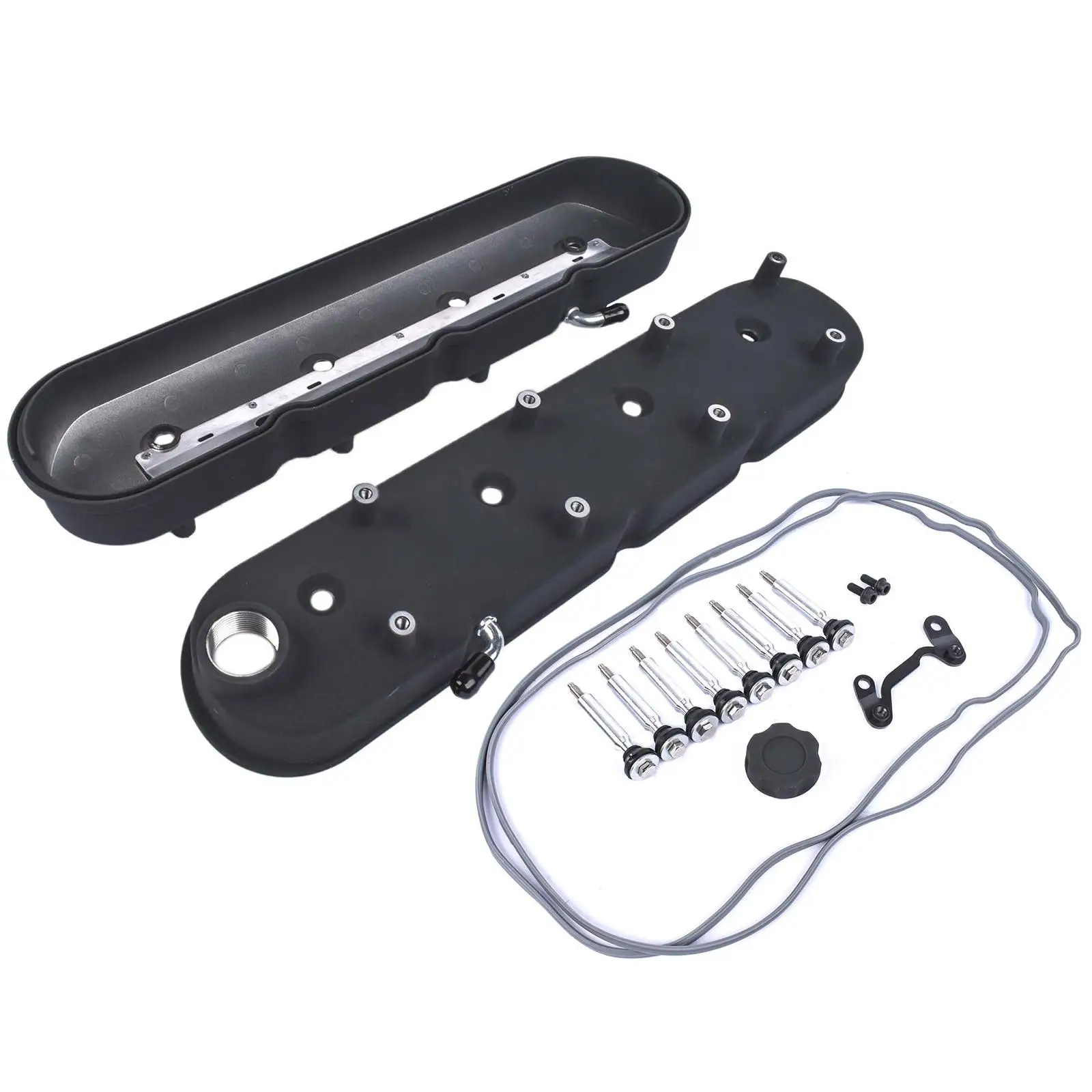 

AP02 For GM LS Black Cast Aluminum Valve Covers w/ Coil Mounts LS1 LS2 LS3 5.3 6.0 6.2, 241-112