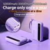 50000mAh Power Bank Fast Charging Large Capacity Power Bank Portable With Built-in 4 Cables Battery For IPhone Samsung Xiaomi 1