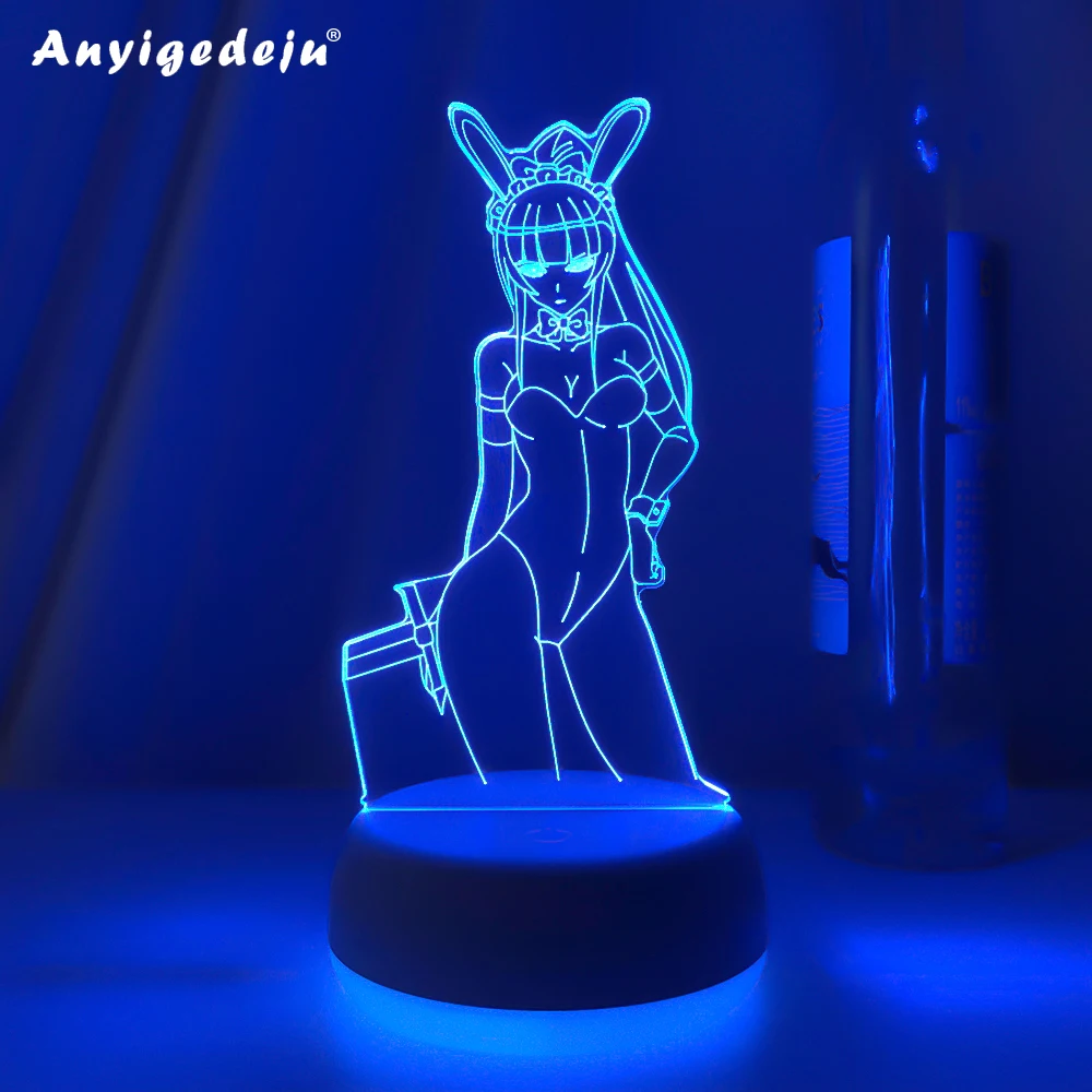 

New Led Night Light Lamp Anime Overlord Narberal Gamma for Bedroom Decorative Nightlight Birthday Gift Room 3d Table Light Manga