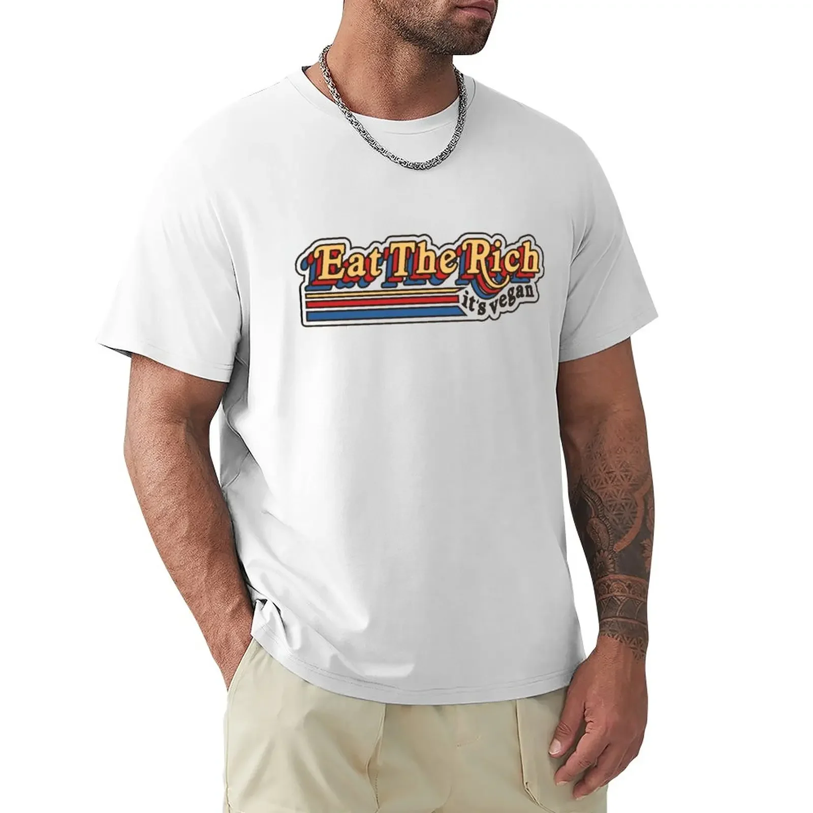 

Eat The Rich (it's vegan) T-Shirt funnys Aesthetic clothing boys whites mens champion t shirts