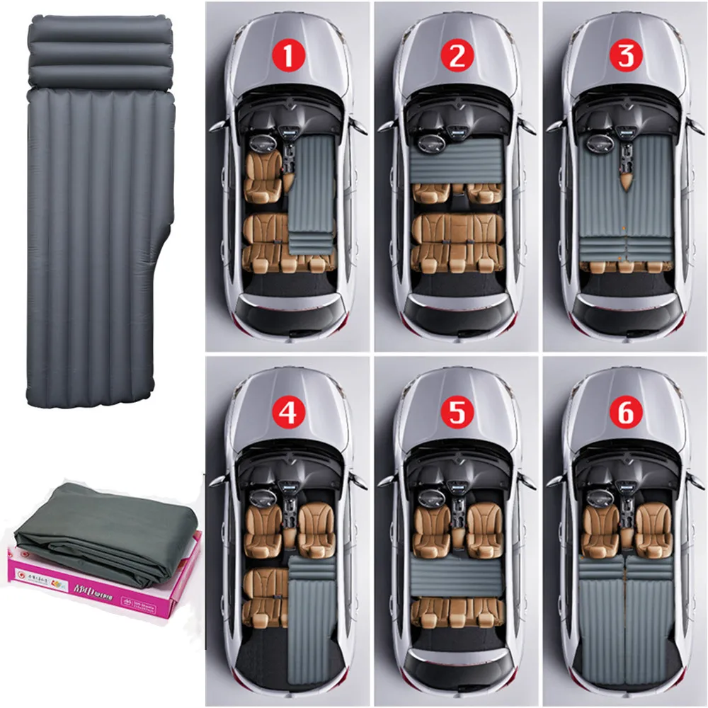 Best Universal Inflatable Car Mattress SUV Jeep Truck Car Back Seat Air Mattress Single Outdoor Camping Air Bed New