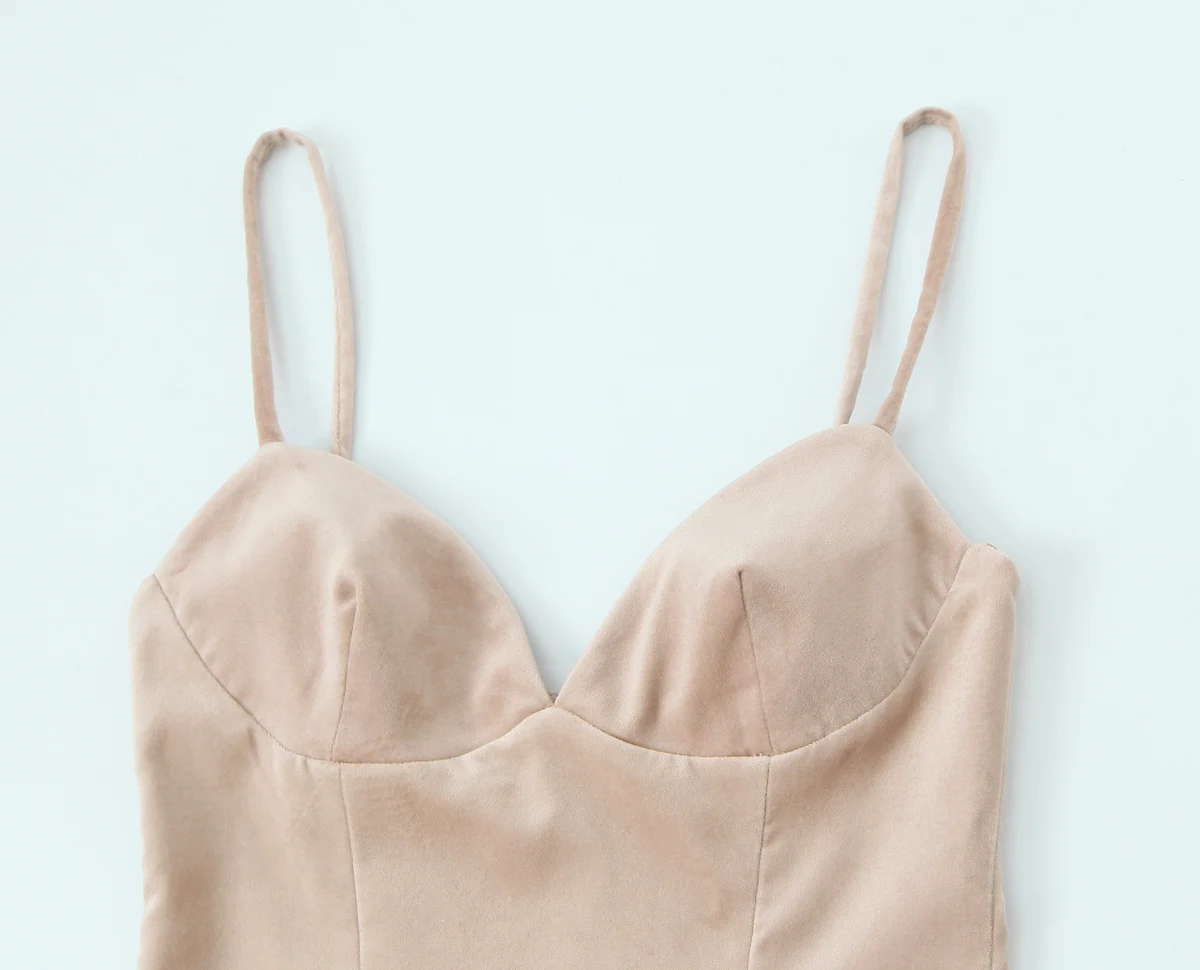 Women Elegant V-Neck Elastic Chest Waist Ruffles Sexy Strapless Puff Mini Dress Female High Street Camisole Short Party Dress