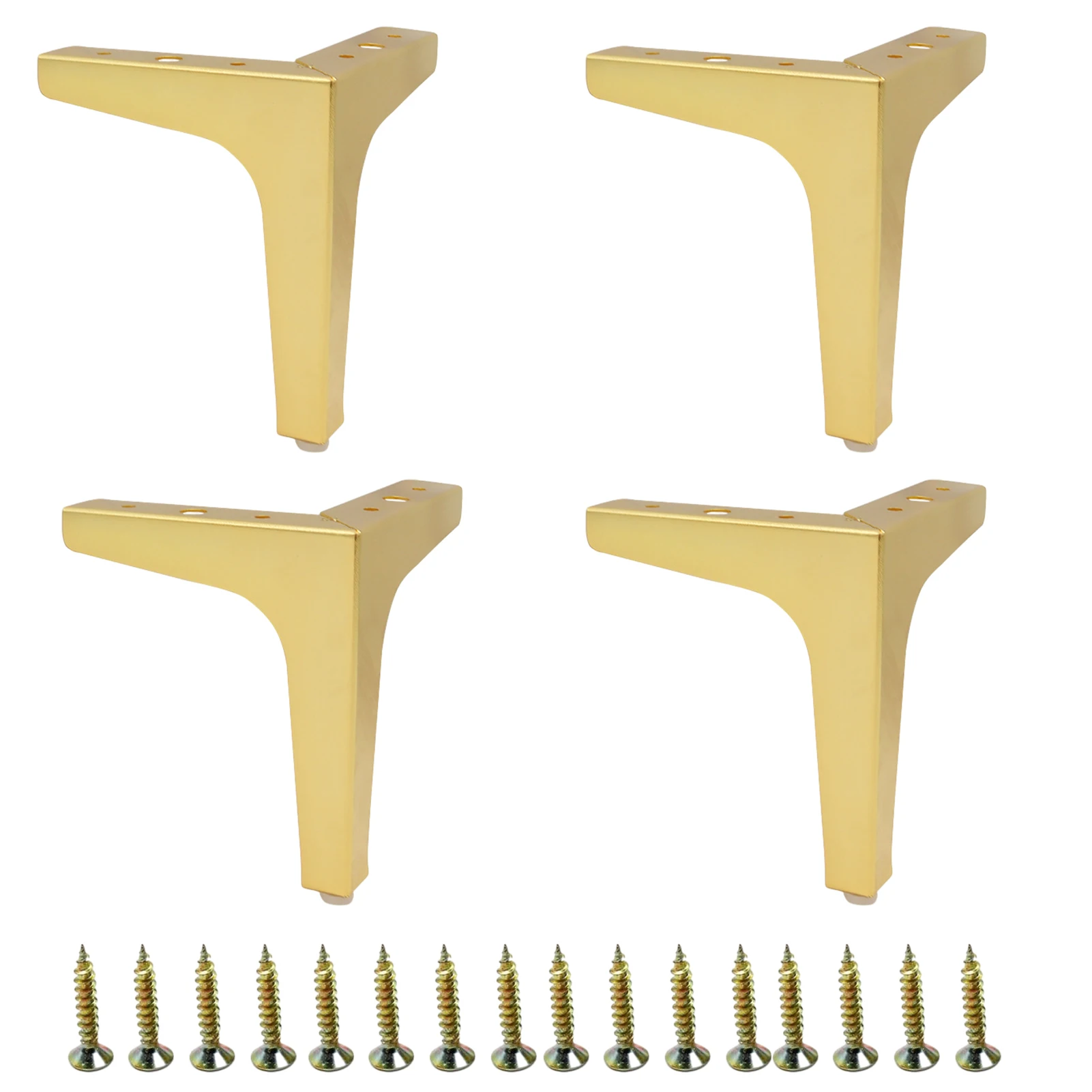 

4pcs Furniture Leg Modern Home Easy Install T Shape Heavy Duty With Screws Living Room DIY Replacement Cold Rolled Steel
