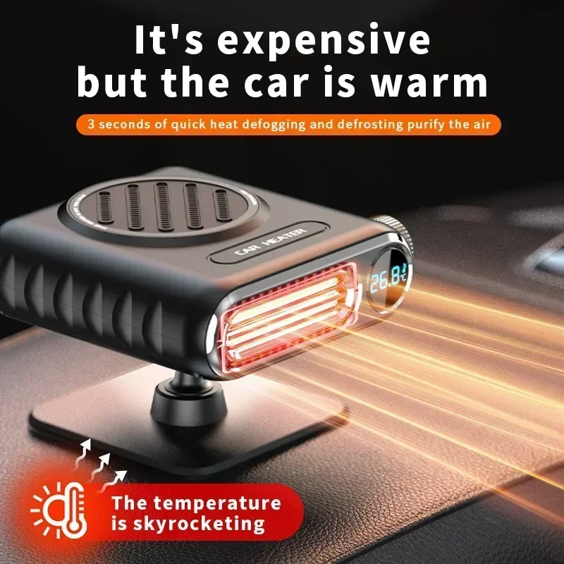 Diesel Air Heater Display Temperature Car Heater 12V/24V Portable Defogger Defroster Heater Fan 150W Dryer Windshield Defogger Accessories